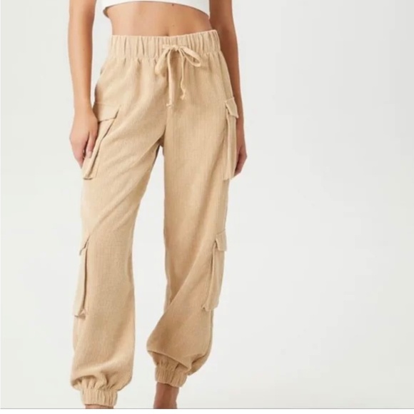 Forever 21 Pants - Forever 21 Corduroy Cargo Joggers
